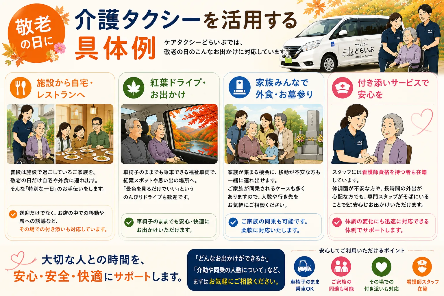 敬老の日の外出サポートイメージ